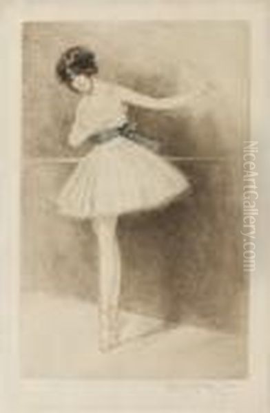 Ballerina Oil Painting by Maurice Milliere