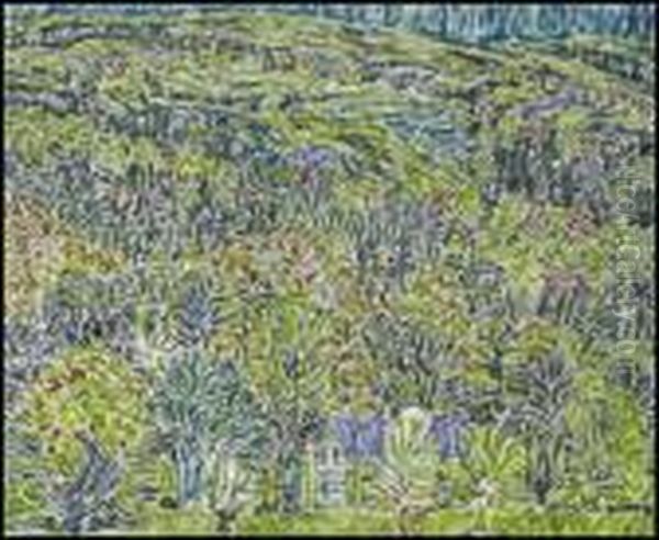 Green Hillside, Boston Corners, Ny by David Brown Milne