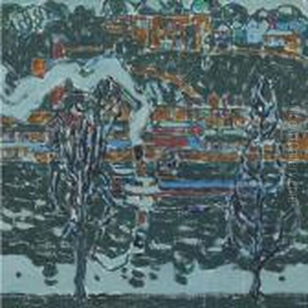 Boat Reflections, Harlem River by David Brown Milne