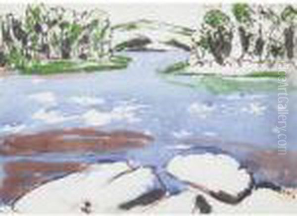 Channel Through The Reeds by David Brown Milne