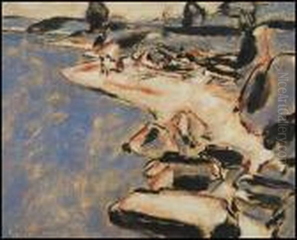 Rocky Shore Oil Painting by David Brown Milne