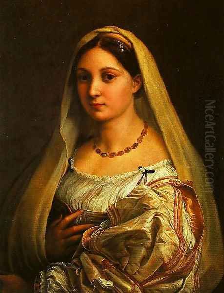 Madonna of a Woman (La Velata) Oil Painting by Raphael