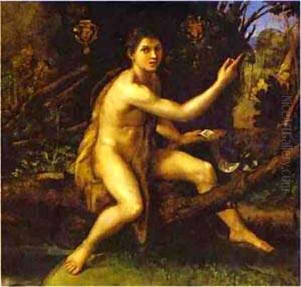 St John The Baptist 1516 Oil Painting by Raphael