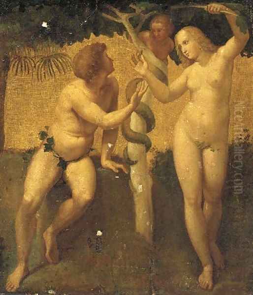 The Fall of Man Oil Painting by Raphael