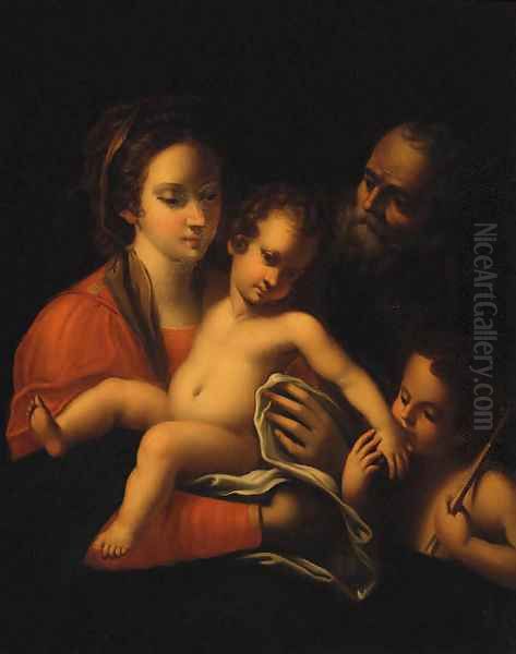 The Holy Family with the Infant Saint John the Baptist 2 Oil Painting by Raphael