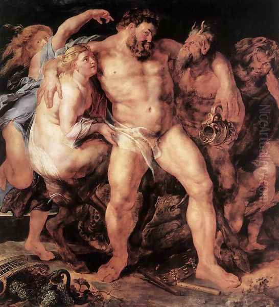 The Drunken Hercules c. 1611 Oil Painting by Peter Paul Rubens