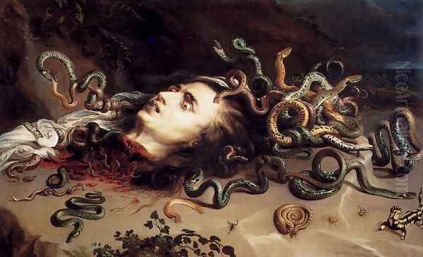 Head Of Medusa Oil Painting by Peter Paul Rubens