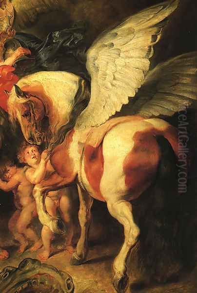 Perseus and Andromeda, detail of Pegasus Oil Painting by Peter Paul Rubens