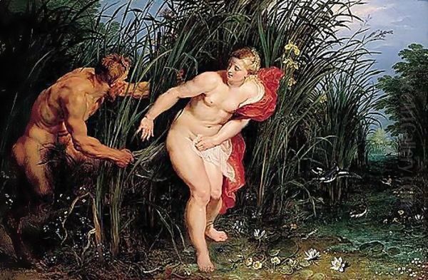 Pan and Syrinx 1617-19 Oil Painting by Peter Paul Rubens