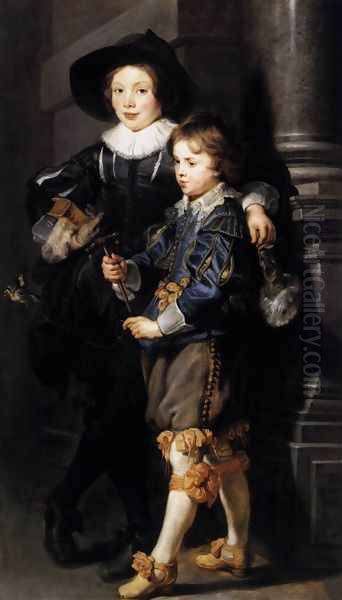 Albert and Nicolaas Rubens 1626-27 Oil Painting by Peter Paul Rubens