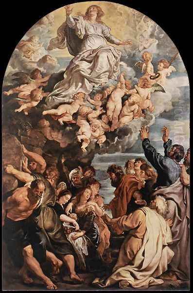 Assumption Of The Virgin Oil Painting by Peter Paul Rubens