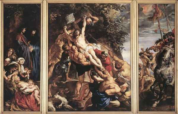 Raising of the Cross 1610 Oil Painting by Peter Paul Rubens