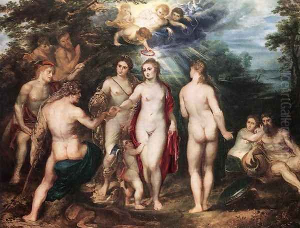 The Judgment of Paris c. 1625 Oil Painting by Peter Paul Rubens