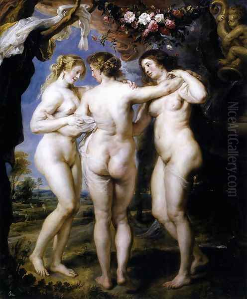 The Three Graces 1639 Oil Painting by Peter Paul Rubens