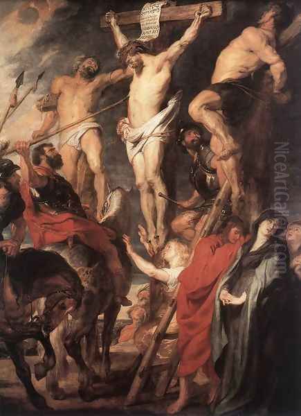 Christ on the Cross between the Two Thieves 1619-20 Oil Painting by Peter Paul Rubens