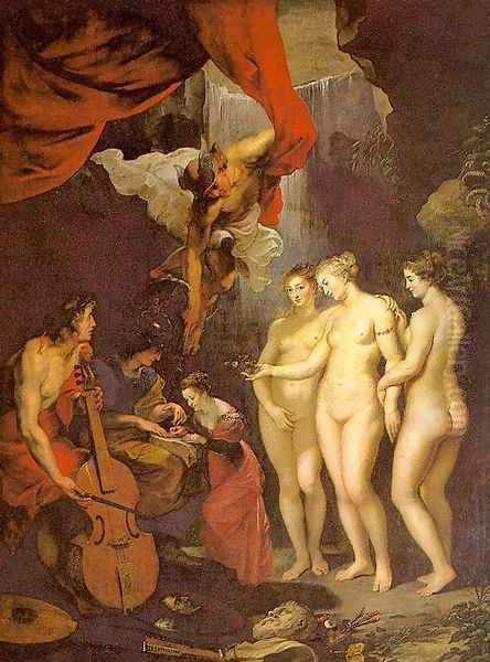 The Education of Marie de' Medici 1622-24 Oil Painting by Peter Paul Rubens