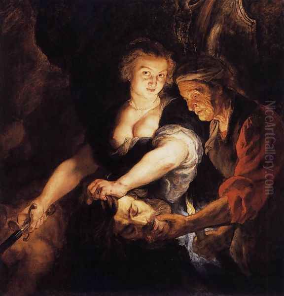 Judith with the Head of Holofernes c. 1616 Oil Painting by Peter Paul Rubens