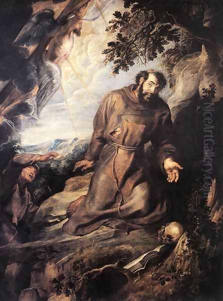 St Francis of Assisi Receiving the Stigmata c. 1635 Oil Painting by Peter Paul Rubens