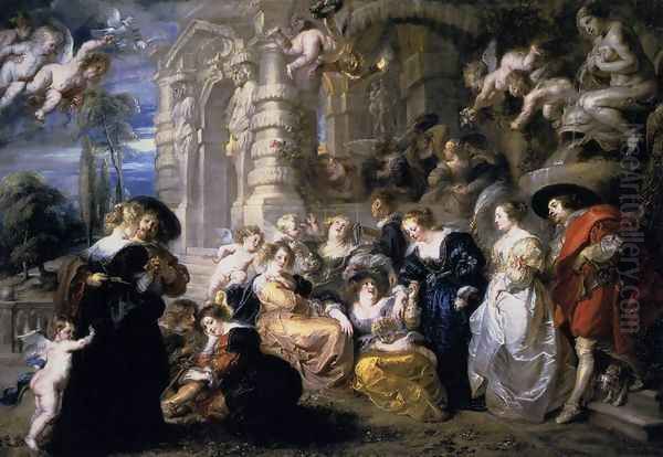 Garden Of Love Oil Painting by Peter Paul Rubens