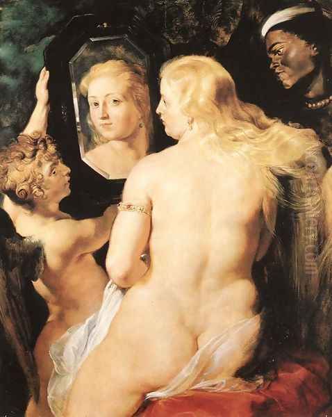 Venus at a Mirror c. 1615 Oil Painting by Peter Paul Rubens