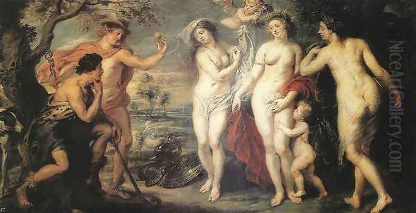 The Judgment of Paris c. 1639 Oil Painting by Peter Paul Rubens