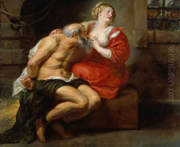 Cimon And Pero Oil Painting by Peter Paul Rubens