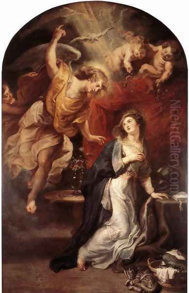 Annunciation c. 1628 Oil Painting by Peter Paul Rubens