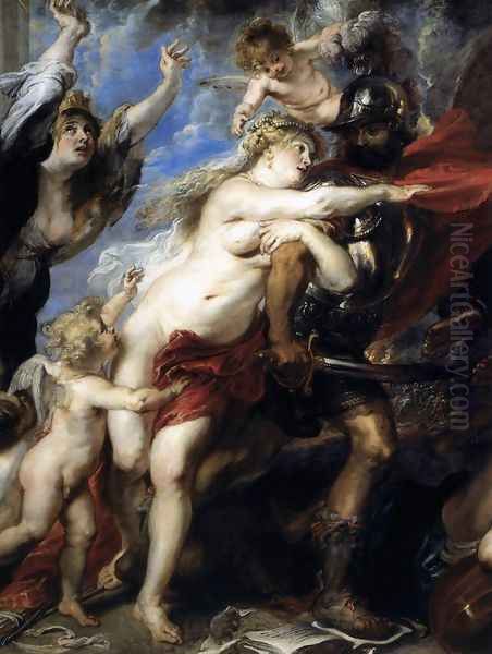 The Consequences of War (detail) 1637-38 Oil Painting by Peter Paul Rubens