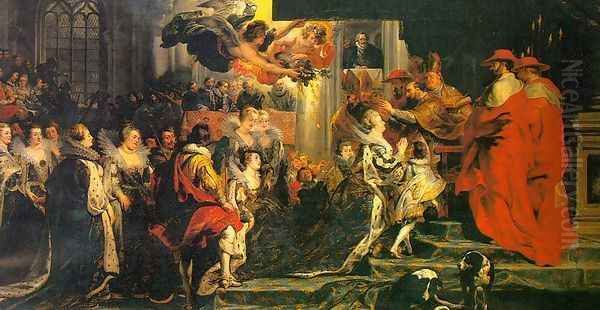 The Coronation of Marie de' Medici 1622-24 Oil Painting by Peter Paul Rubens