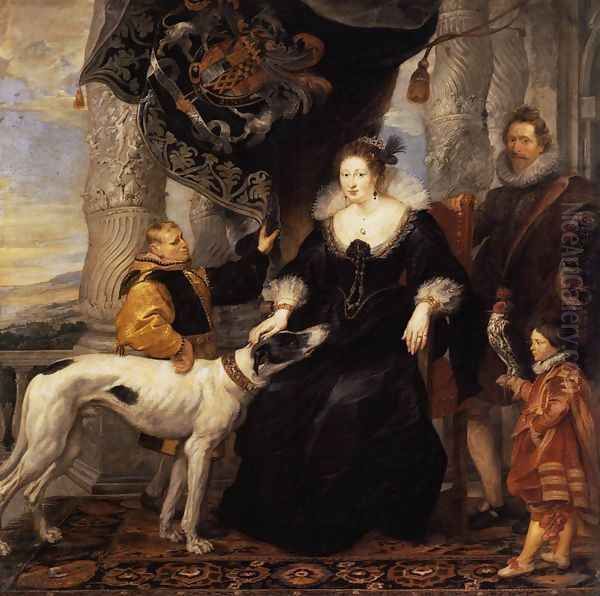 Portrait of Lady Arundel with her Train 1620 Oil Painting by Peter Paul Rubens