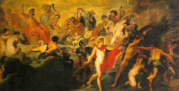 The Council of the Gods, 1622-24 Oil Painting by Peter Paul Rubens