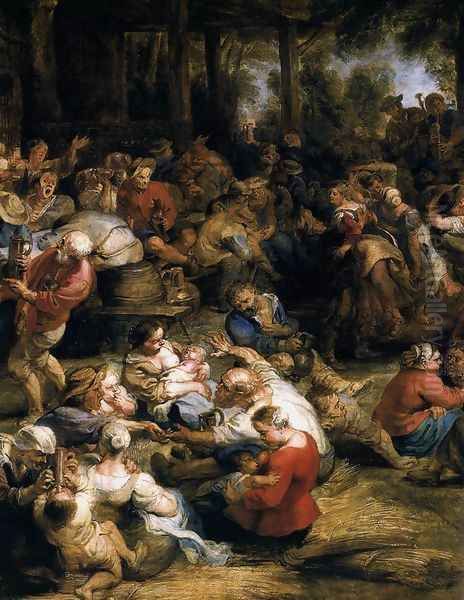 The Village Fete (detail) 1635-38 Oil Painting by Peter Paul Rubens