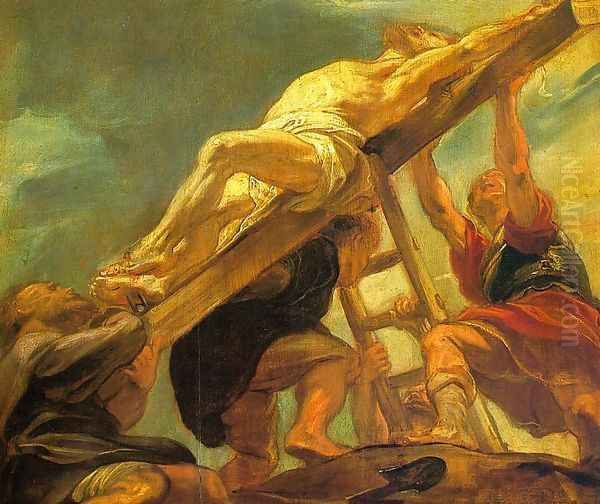 The Raising of the Cross 1620-21 Oil Painting by Peter Paul Rubens