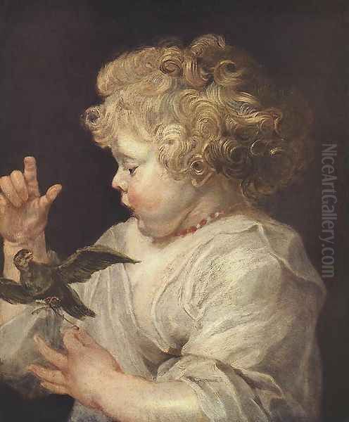 Boy with Bird c. 1616 Oil Painting by Peter Paul Rubens