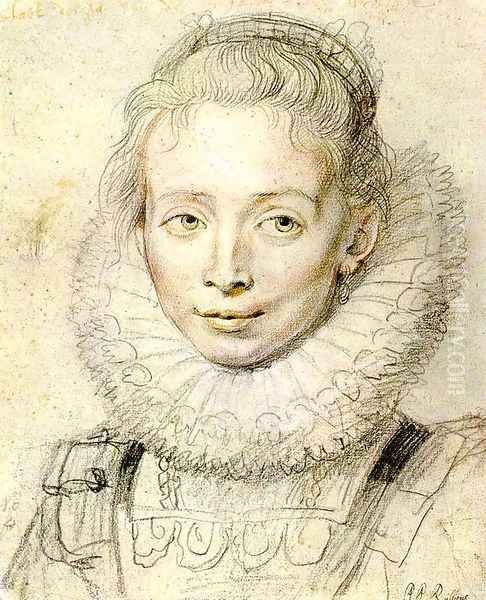 Portrait of a Chambermaid (2) c. 1625 Oil Painting by Peter Paul Rubens