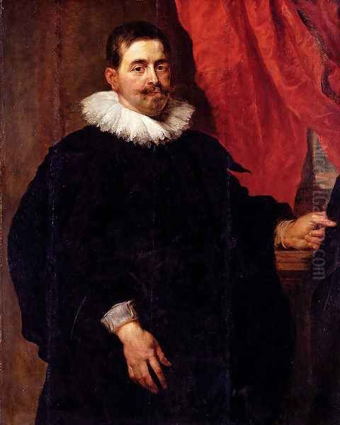 Portrait Of A Man Probably Peter Van Hecke Oil Painting by Peter Paul Rubens