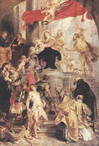 Bethrotal of St Catherine (sketch) Oil Painting by Peter Paul Rubens