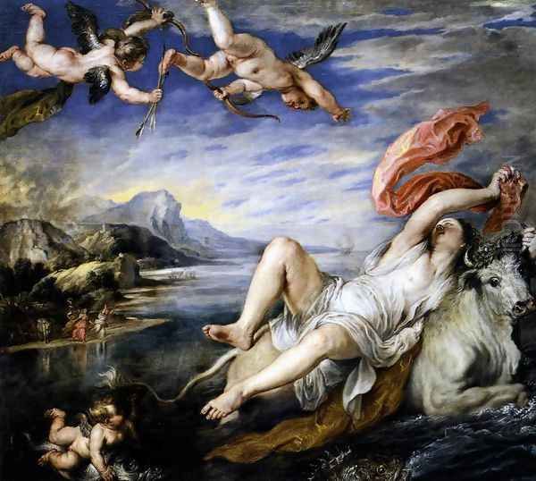 The Rape of Europa c. 1630 Oil Painting by Peter Paul Rubens