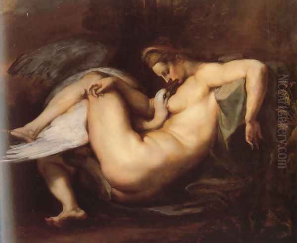 Leda And The Swan Oil Painting by Peter Paul Rubens