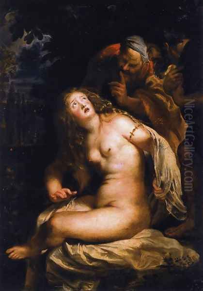 Susanna and the Elders 1607-08 Oil Painting by Peter Paul Rubens