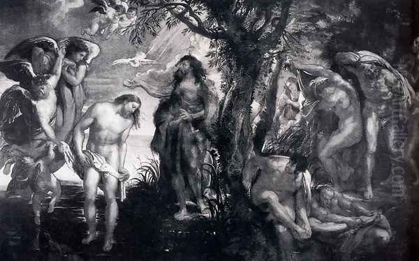 The Baptism Of Christ Oil Painting by Peter Paul Rubens