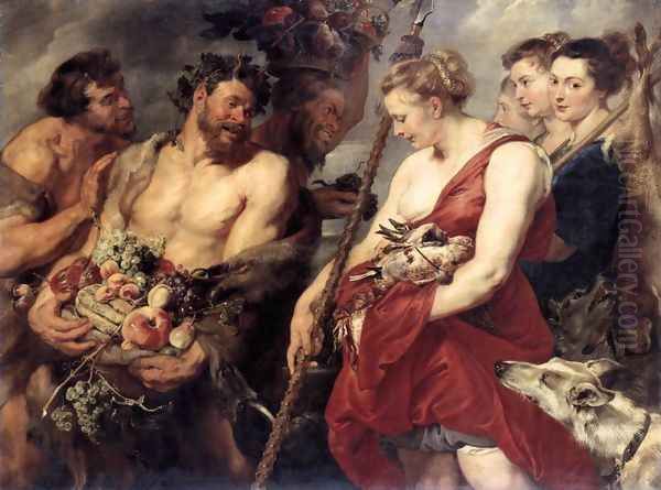 Diana Returning from Hunt c. 1615 Oil Painting by Peter Paul Rubens