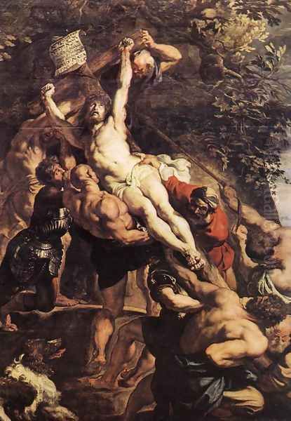 Raising of the Cross (detail-1) 1610 Oil Painting by Peter Paul Rubens