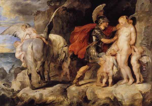 Perseus Freeing Andromeda c. 1622 Oil Painting by Peter Paul Rubens