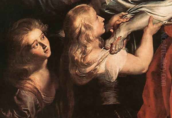 Descent from the Cross (detail) 1612-14 Oil Painting by Peter Paul Rubens