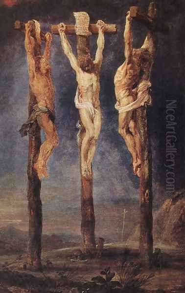 The Three Crosses c. 1620 Oil Painting by Peter Paul Rubens