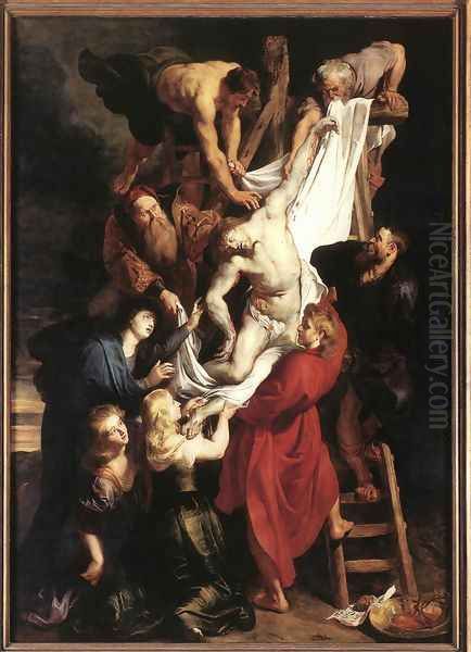 Descent from the Cross (centre panel) 1612-14 Oil Painting by Peter Paul Rubens