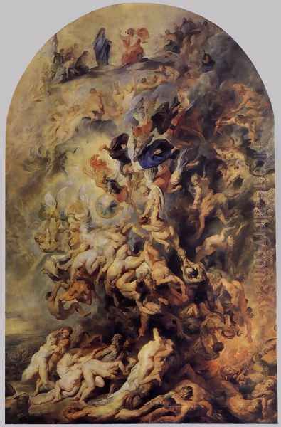 Small Last Judgement Oil Painting by Peter Paul Rubens