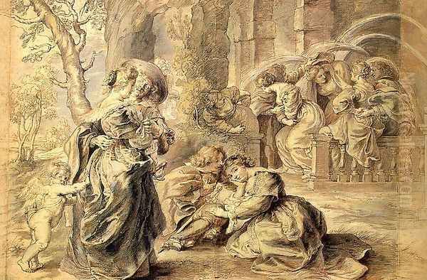 The Garden of Love (detail) Oil Painting by Peter Paul Rubens