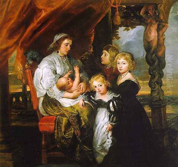 Deborah Kip and her Children 1629-30 Oil Painting by Peter Paul Rubens